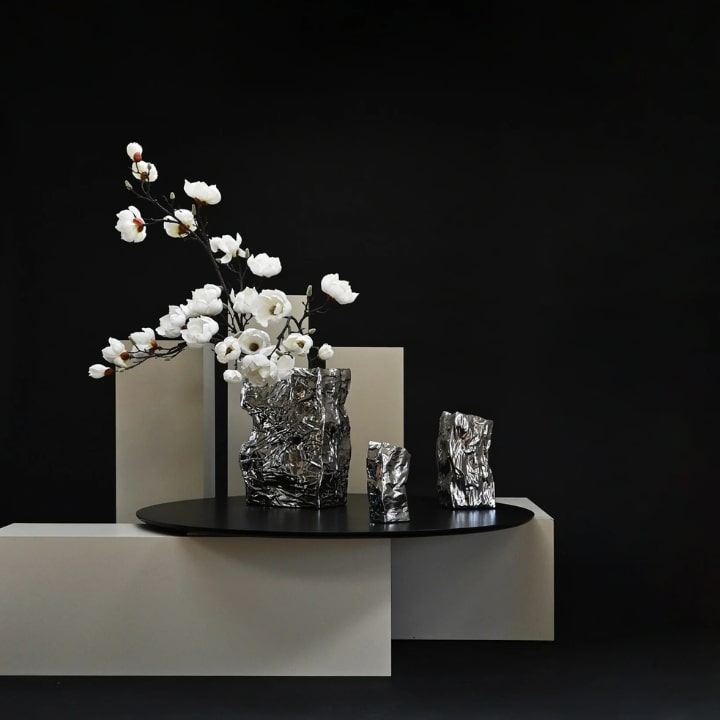 Kami Vases - Chrome