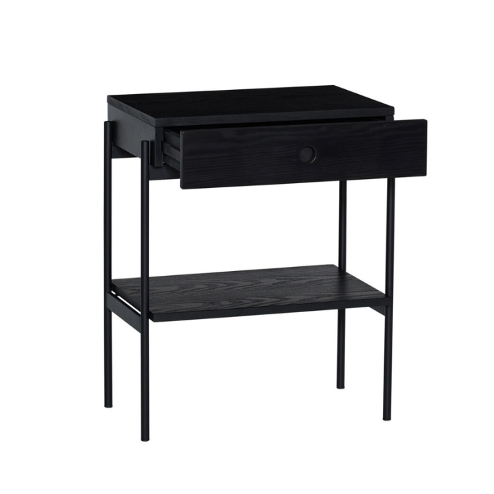 Noir Bedside Table Black