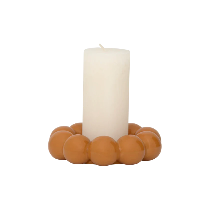 Candle Holder Talon Golden Orange