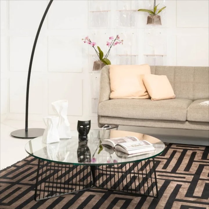 Anapo table en verre transparent