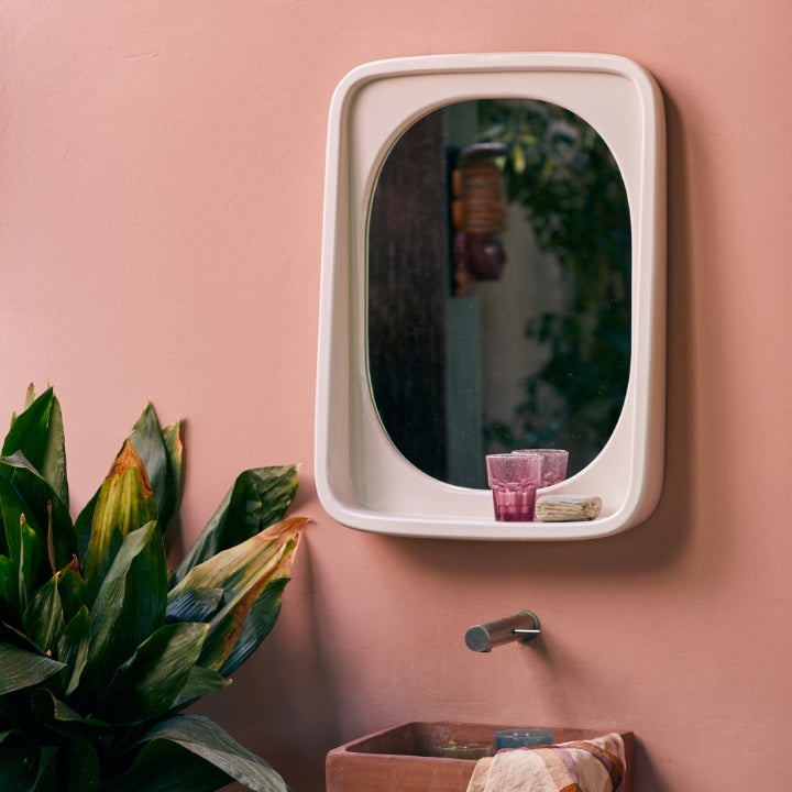 Curve Mirror Eggshell