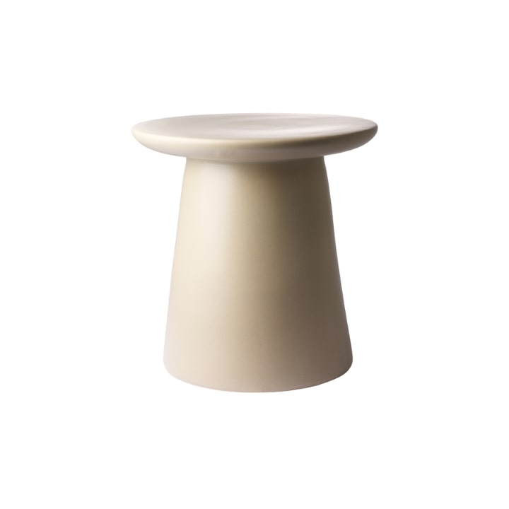 Earthenware side table m cream