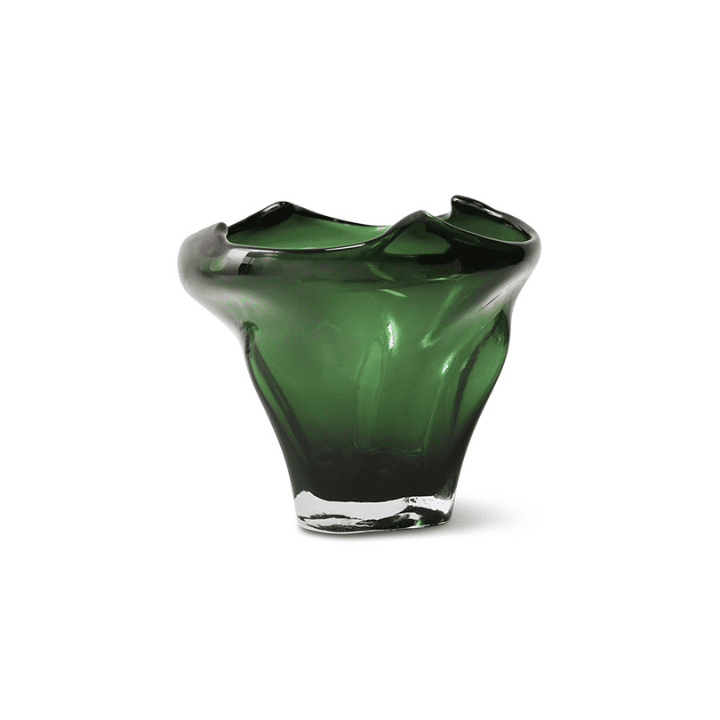Folded Mid Vase Emerald