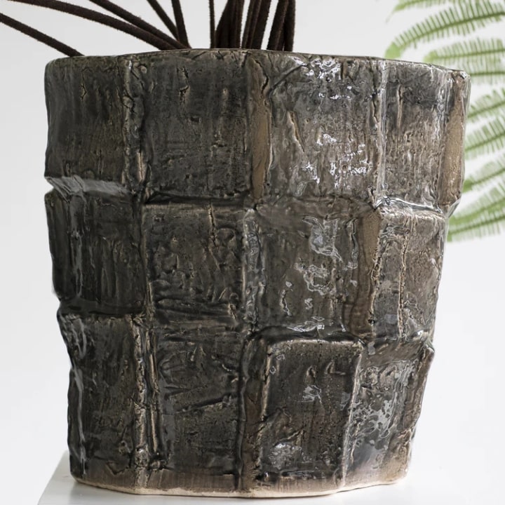 Pot de Fleurs XL Gris Fonce