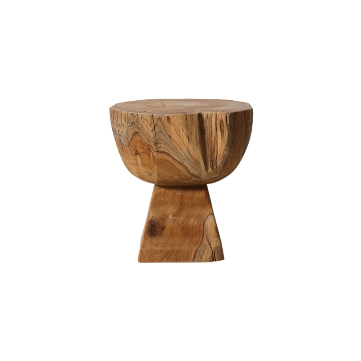Tabouret en bois arqué