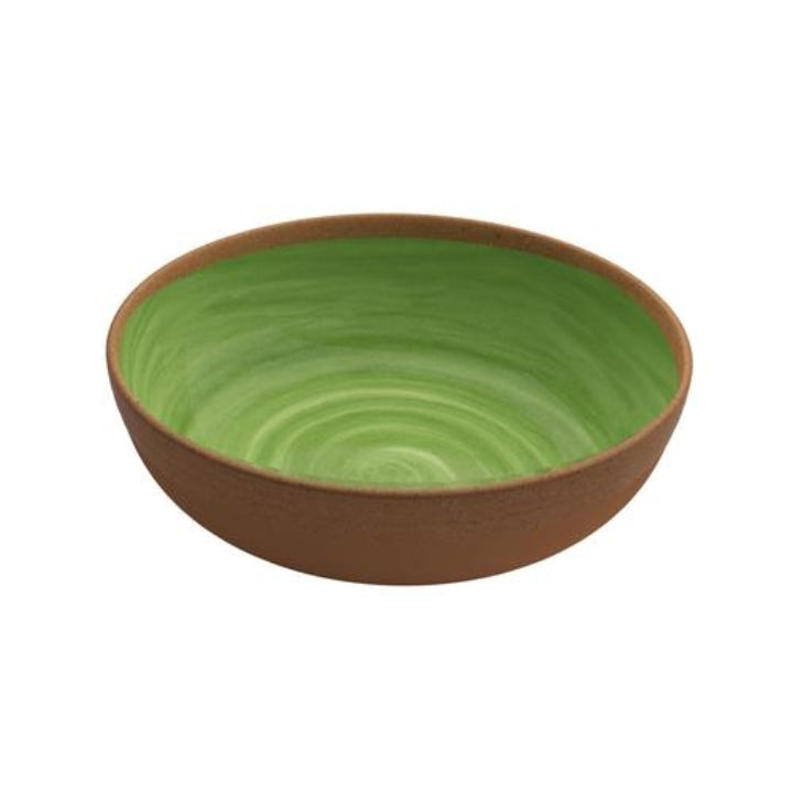 Assiette creuse vert naturel