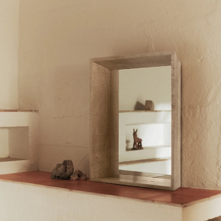 Lancer Mirror Travertine