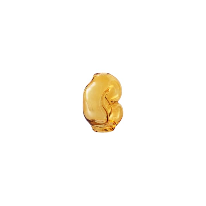 Gleam glass small vase Amber